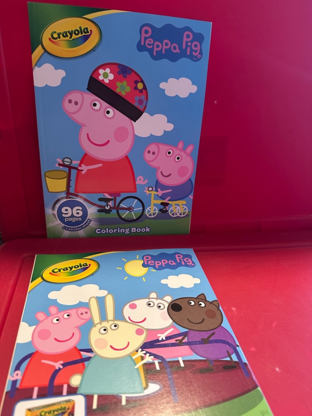 Crayola Peppa Pig Coloring Book Set - 96 pages each and 1 sheet of stickers